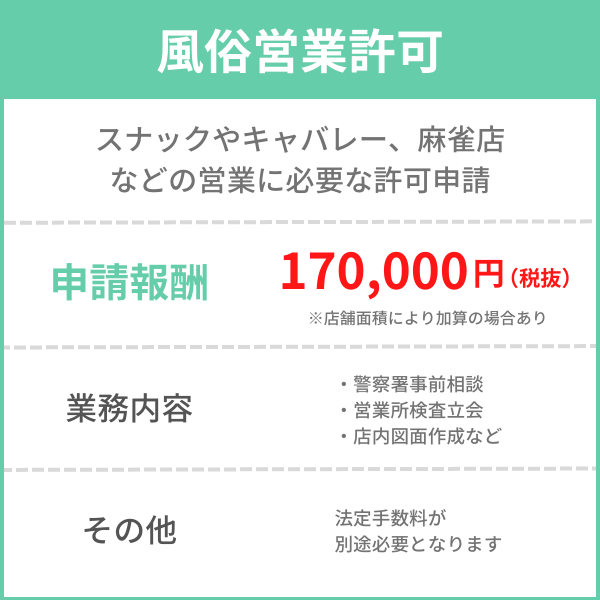 風俗営業許可報酬